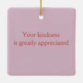 ガラスのドーム下の睡蓮と「ありがとう」 セラミックオーナメント (裏面)