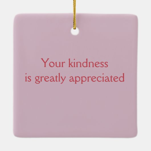 ガラスのドーム下の睡蓮と「ありがとう」 セラミックオーナメント (裏面)