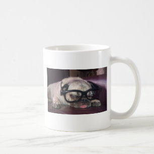 ガラスのパグ コーヒーマグカップ