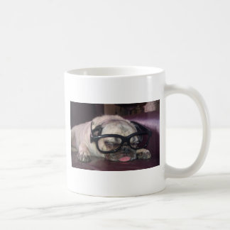 ガラスのパグ コーヒーマグカップ