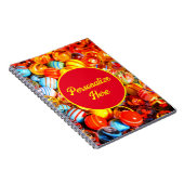 ガラスのビー玉カラフルヴィンテージ懐かしい ノートブック (右側)