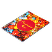 ガラスのビー玉カラフルヴィンテージ懐かしい ノートブック (左側)