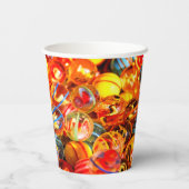 ガラスのビー玉カラフルヴィンテージ懐かしい 紙コップ (裏面)