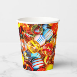 ガラスのビー玉カラフルヴィンテージ懐かしい 紙コップ