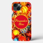 ガラスのビー玉カラフルヴィンテージ懐かしい Case-Mate iPhoneケース (裏面)