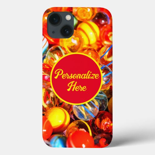 ガラスのビー玉カラフルヴィンテージ懐かしい Case-Mate iPhoneケース (裏面)