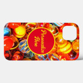 ガラスのビー玉カラフルヴィンテージ懐かしい Case-Mate iPhoneケース (裏面 (横))