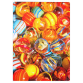 ガラスのビー玉カラフル古い学校の赤い黄色の青 クリップボード (裏面)