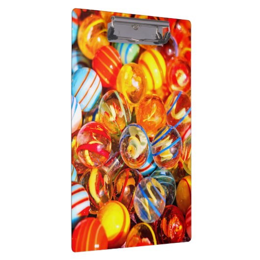 ガラスのビー玉カラフル古い学校の赤い黄色の青 クリップボード (右)