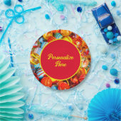 ガラスのビー玉カラフル ペーパープレート (パーティー)