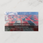 ガラスのファサードのオフィスの超高層ビル長方形をクリーニング 名刺 (正面)