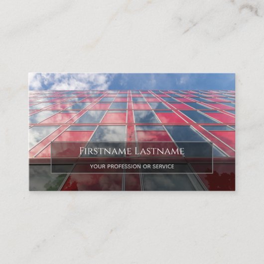 ガラスのファサードのオフィスの超高層ビル長方形をクリーニング 名刺 (正面)