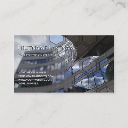 ガラスのファサードのオフィスの超高層ビル長方形をクリーニング 名刺 (裏面)