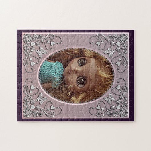 ガラスのフォトフレーム、写真の場合、フォトフレーム ジグソーパズル (横)