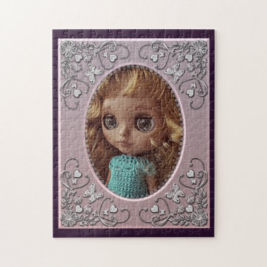 ガラスのフォトフレーム、写真の場合、フォトフレーム ジグソーパズル (縦)