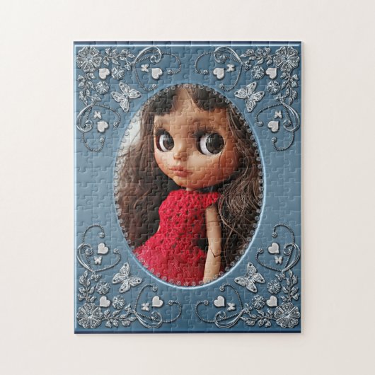 ガラスのフォトフレーム、写真の場合、フォトフレーム ジグソーパズル (縦)