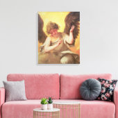 ガラスのフラスコを持つ天使 キャンバスプリント (インサイチュ (リビング))