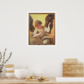 ガラスのフラスコを持つ天使 ポスター (キッチン)