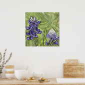 ガラスのブルーボンネット ポスター (キッチン)