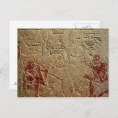 ガラスのブロワを描いたレリーフ、 浮き彫り ポストカード (正面/裏面)