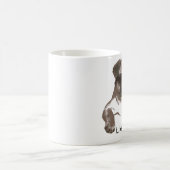 ガラスのマグのボスのパグのように コーヒーマグカップ (中央)