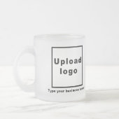 ガラスのマグカップにビジネス名とロゴ フロストグラスマグカップ (左)