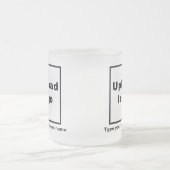 ガラスのマグカップにビジネス名とロゴ フロストグラスマグカップ (中央)