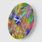 ガラスの下で年の色を選ぶ抽象芸術大C ラージ壁時計 (傾斜)