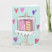 ガラスの下のケーキ カード (正面)