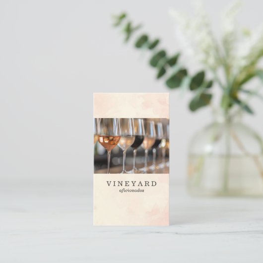 ガラスの中のワインの飛行 名刺 (スタンド正面)