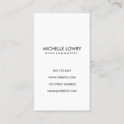 ガラスの中のワインの飛行 名刺 (裏面)