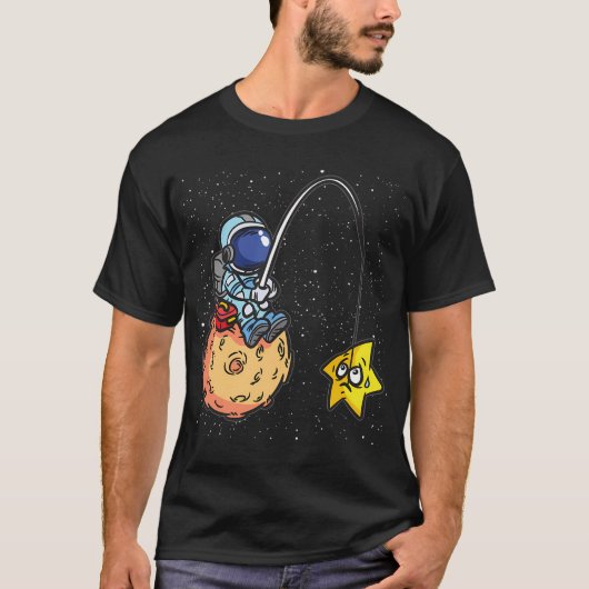 ガラスの中の魚と釣りをする猫 Tシャツ (正面)