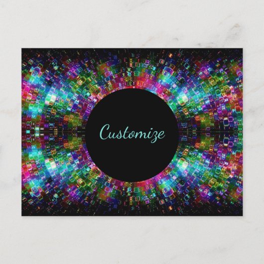 ガラスの割り込みスパイラルはがき ポストカード (正面)