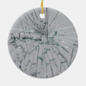 ガラスの割れた外観 セラミックオーナメント (裏面)