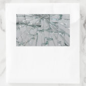 ガラスの割れた外観 長方形シール (バッグ)