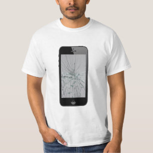 ガラスの割れた感じの電話用ガラス Tシャツ