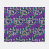 ガラスの小石のパターンの顧客。パープルフリースブランケット フリースブランケット (正面(横))