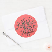 ガラスの恋の破れ ラウンドシール (封筒)