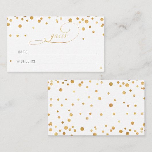 ガラスの推測カード内のコルクの数 エンクロージャーカード (正面/裏面)