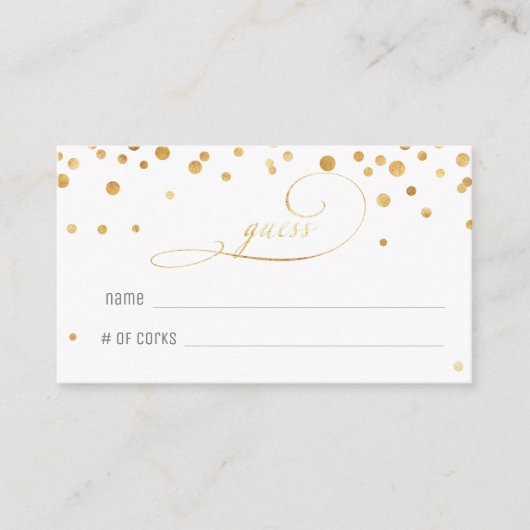 ガラスの推測カード内のコルクの数 エンクロージャーカード (正面)