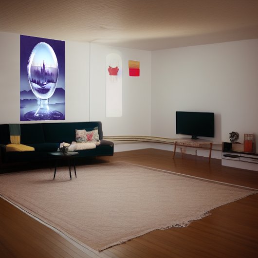 ガラスの気泡の中の都市 | AIアートポスター ポスター