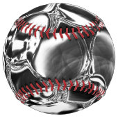 ガラスの泡か金属色の黒い泡か？ ソフトボール (裏面)