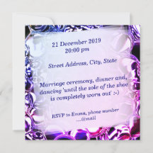 ガラスの泡、または派手な青からピンクの