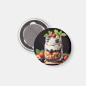 ガラスの瓶に入ったベリーのパフェ マグネット (正面/裏面)