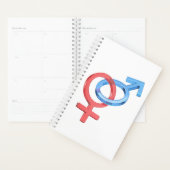 ガラスの男女シンボルや象徴 プランナー手帳 (ディスプレー)