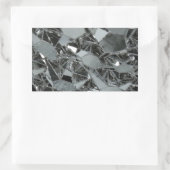 ガラスの破片 長方形シール (バッグ)