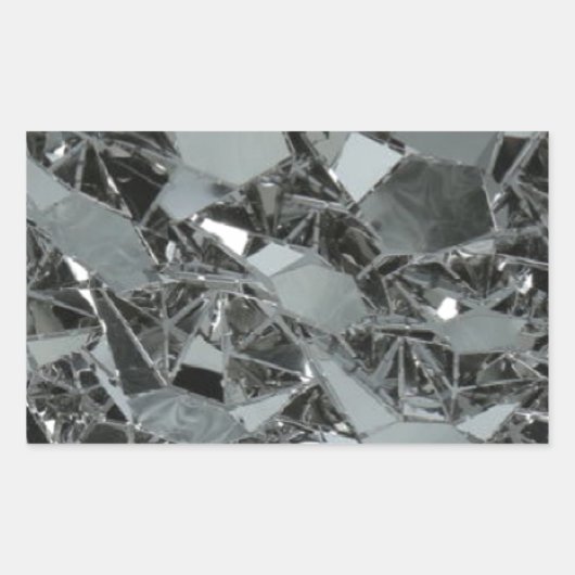 ガラスの破片 長方形シール (正面)