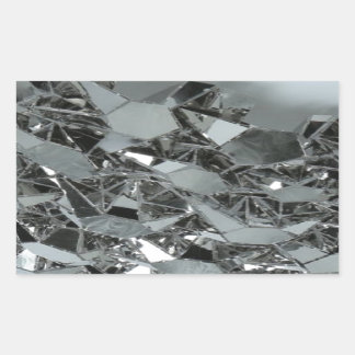 ガラスの破片 長方形シール