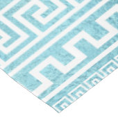 ガラスの穏やかで青いギリシャの雷文パターン テーブルクロス (アングル)