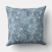 ガラスの窓凍っていの雪 クッション (裏面)